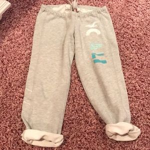 hollister "cali" gray cuffed sweats